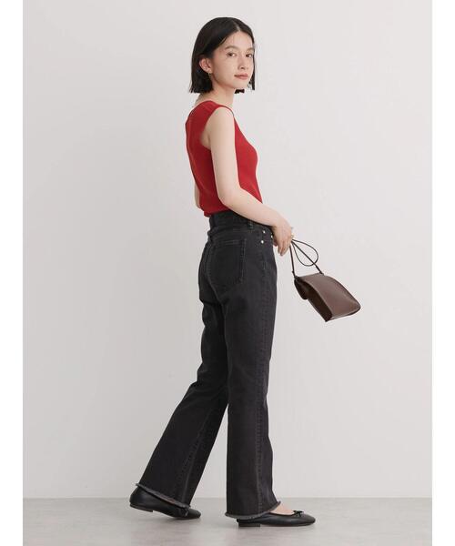 AMERICAN HOLIC（アメリカンホリック）の「スクエアニットタンクトップ（インナーウェア/肌着・レディース・ブラウン/ブラック/オレンジ・M/L）」の19枚目の写真