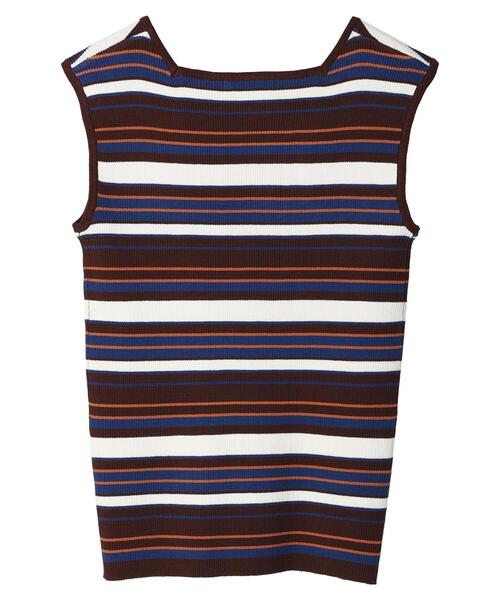 AMERICAN HOLIC（アメリカンホリック）の「スクエアニットタンクトップ（インナーウェア/肌着・レディース・ブラウン/ブラック/オレンジ・M/L）」の22枚目の写真