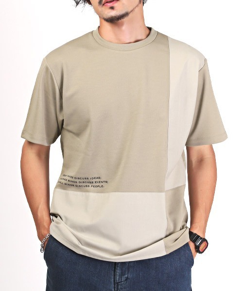 ポンチブロック切替半袖Tシャツ（Tシャツ/カットソー