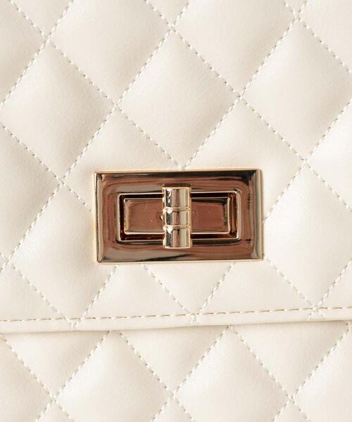 WEGO(ウィゴー)の「WEGO/キルティングハンドルミニチェーンショルダー(ショルダーバッグ・レディース・オフホワイト/ブラック・FREE)」の14枚目の写真