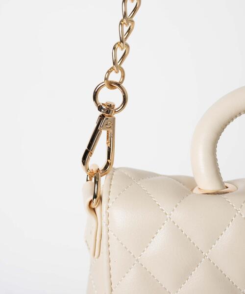 WEGO(ウィゴー)の「WEGO/キルティングハンドルミニチェーンショルダー(ショルダーバッグ・レディース・オフホワイト/ブラック・FREE)」の21枚目の写真