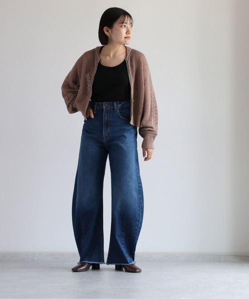 cepo（セポ）の「デニムカーブパンツ（デニムパンツ・レディース・ブルー系1/ブラック・S/M/L）」の8枚目の写真