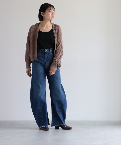 cepo（セポ）の「デニムカーブパンツ（デニムパンツ・レディース・ブルー系1/ブラック・S/M/L）」の13枚目の写真