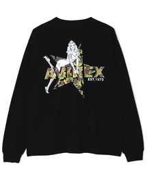 AVIREX(ABbNX)́sWEBtCAMOUFLAGE STAR & PINUP GIRL L/S T-SHIRT / Jt[W X^[&sibvK[  TVc / AVIREX / ABbNX(TVc/Jbg\[)