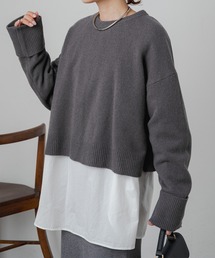 PUAL CE CIN | ウール100ショート丈ニットプルオーバー(ニット/セーター)
