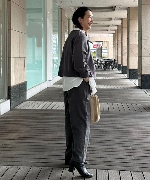 PUAL CE CIN（ピュアルセシン）の「ウール100ショート丈ニットプルオーバー（ニット/セーター・レディース・ブルー/グレー/ベージュ/オレンジ/ブラック・FREE）」の16枚目の写真