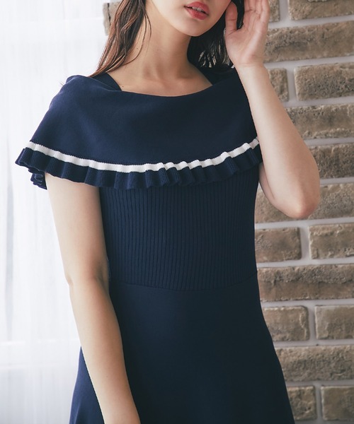 tocco closet（トッコ クローゼット）の「配色ライン入りフリル