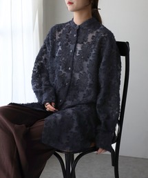 ジャガードフリンジシアーシャツ