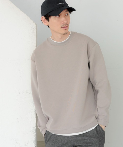 GLOBAL WORK(グローバルワーク)の「ライトクッションクルーレイヤー/704836(Tシャツ/カットソー・メンズ・チャコールグレー/グレー/ライトベージュ/ネイビー/グリーン/ブラック/スカイブルー・MEDIUM/LARGE/SMALL/X-LARGE)」の5枚目の写真