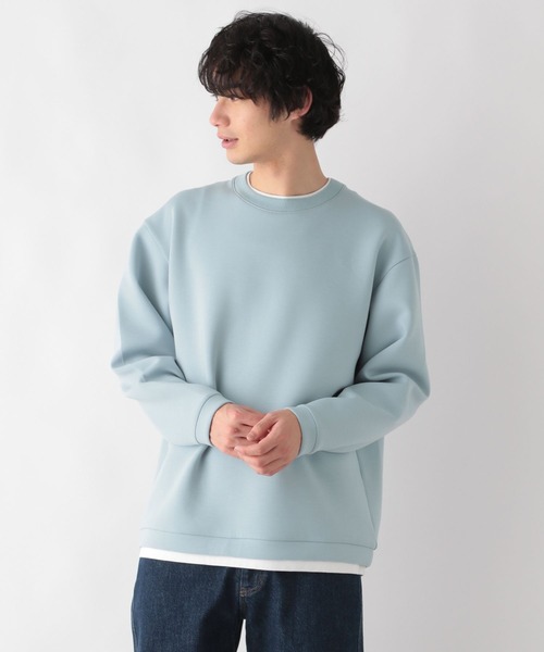 GLOBAL WORK(グローバルワーク)の「ライトクッションクルーレイヤー/704836(Tシャツ/カットソー・メンズ・チャコールグレー/グレー/ライトベージュ/ネイビー/グリーン/ブラック/スカイブルー・MEDIUM/LARGE/SMALL/X-LARGE)」の1枚目の写真