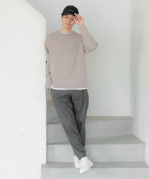 GLOBAL WORK(グローバルワーク)の「ライトクッションクルーレイヤー/704836(Tシャツ/カットソー・メンズ・チャコールグレー/グレー/ライトベージュ/ネイビー/グリーン/ブラック/スカイブルー・MEDIUM/LARGE/SMALL/X-LARGE)」の14枚目の写真