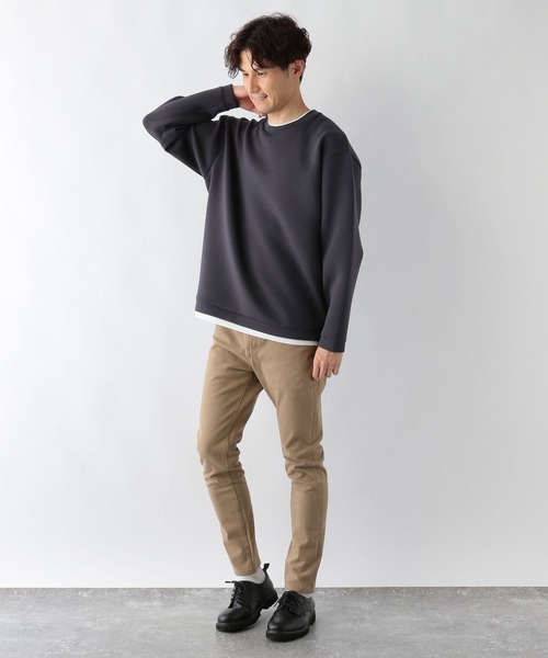 GLOBAL WORK(グローバルワーク)の「ライトクッションクルーレイヤー/704836(Tシャツ/カットソー・メンズ・チャコールグレー/グレー/ライトベージュ/ネイビー/グリーン/ブラック/スカイブルー・MEDIUM/LARGE/SMALL/X-LARGE)」の10枚目の写真