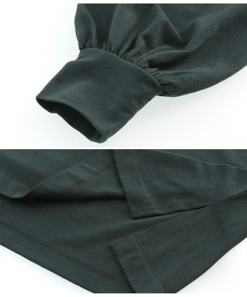 Settimissimo（セッティミッシモ）の「バックタックボリュームスリーブロングTシャツ（Tシャツ/カットソー・レディース・アイボリー/スミクロ/ブラウン・FREE）」の15枚目の写真