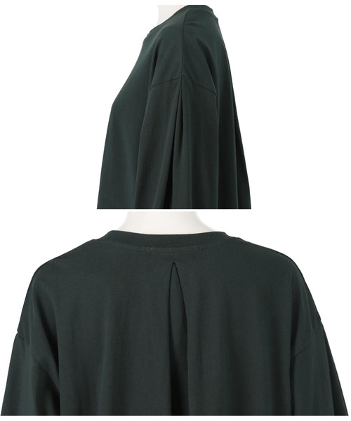 Settimissimo（セッティミッシモ）の「バックタックボリュームスリーブロングTシャツ（Tシャツ/カットソー・レディース・アイボリー/スミクロ/ブラウン・FREE）」の14枚目の写真