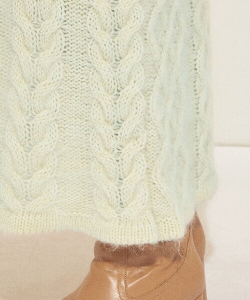 ME COUTURE（ミークチュール）の「モヘヤシャギーケーブルニット