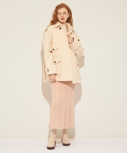 セール】モヘヤシャギーケーブルニットスカート（スカート）｜ME