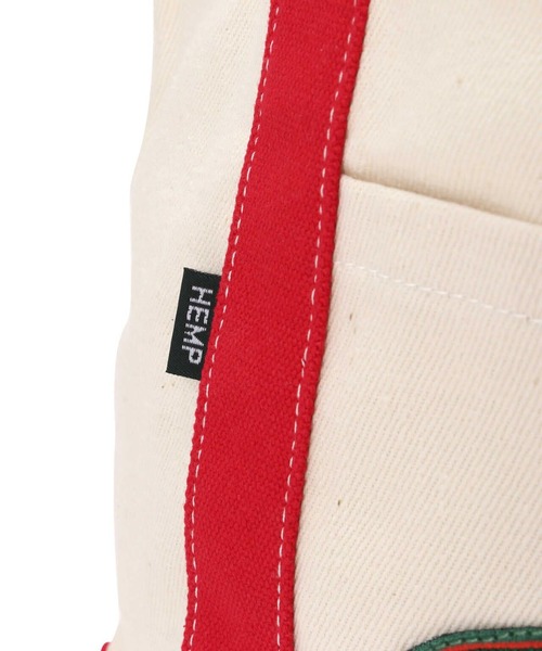 MANASTASH（マナスタッシュ）の「MANASTASH/マナスタッシュ/MANA HEMP TOTE SMALL（トートバッグ・メンズ・グリーン/レッド/ネイビー・F）」の8枚目の写真