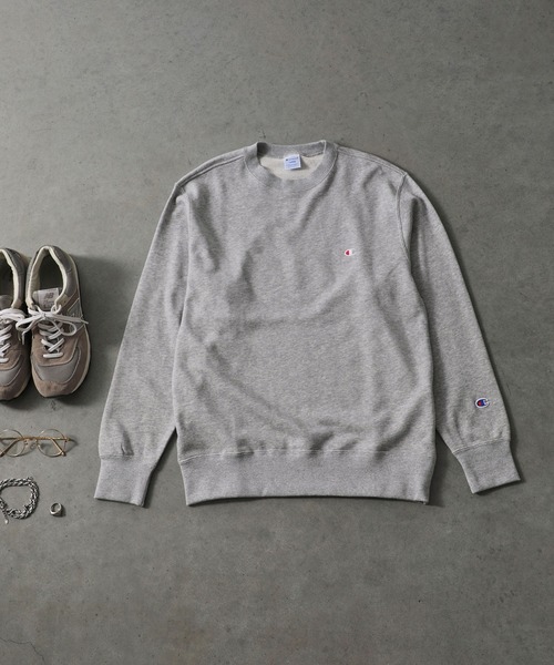 Champion（チャンピオン）の「【Champion】C3-Y035 CREW NECK SWEATSHIRT/長袖/トレーナー/スウェット/チャンピオン（スウェット・メンズ・ブラック/オートミール/ホワイト/ネイビー/グレー/グリーン/ブルー/クリーム/グレイッシュブルー/レッド/ブルーグリーン/グレイッシュベージュ/チョコ・L/S/M/XL/XXL）」の3枚目の写真