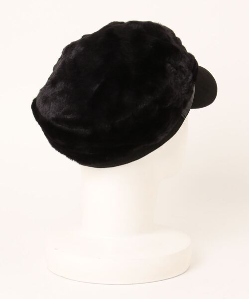 cachenez（カシュネ）の「カシュネ cache nez / ベルト付フェイクファーキャスケット（キャスケット・レディース・ベージュ/ブラック/ブラウン・FREE）」の4枚目の写真