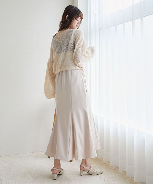 MAJESTIC LEGON(マジェスティックレゴン)の「ドロストメッシュニット(ニット/セーター・レディース・アイボリー/チャコールグレー/ピンク・MEDIUM)」の7枚目の写真