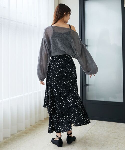 MAJESTIC LEGON(マジェスティックレゴン)の「ドロストメッシュニット(ニット/セーター・レディース・アイボリー/チャコールグレー/ピンク・MEDIUM)」の22枚目の写真