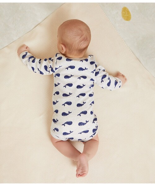 PETIT BATEAU(プチバトー)の「長袖ボディ3枚組(ロンパース・キッズ・ホワイト系その他・12MONTH/24MONTH/6MONTH/18MONTH)」の6枚目の写真
