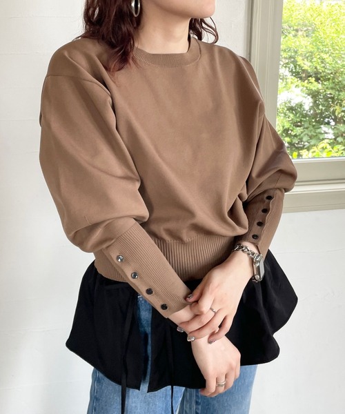 LOWRYS FARM（ローリーズファーム）の「スポンディッシュボタンロングスリーブ　968891（ニット/セーター・レディース・ベージュ/ブラック/その他/アイボリー・FREE）」の3枚目の写真