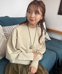 LOWRYS FARM | スポンディッシュボタンロングスリーブ　968891(ニット/セーター)