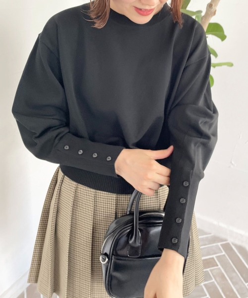 LOWRYS FARM（ローリーズファーム）の「スポンディッシュボタンロングスリーブ　968891（ニット/セーター・レディース・ベージュ/ブラック/その他/アイボリー・FREE）」の2枚目の写真