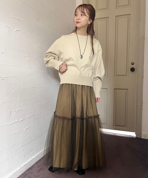 LOWRYS FARM（ローリーズファーム）の「スポンディッシュボタンロングスリーブ　968891（ニット/セーター・レディース・ベージュ/ブラック/その他/アイボリー・FREE）」の8枚目の写真