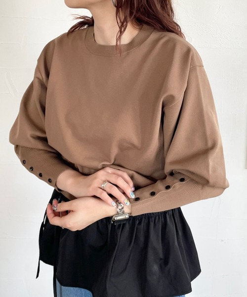 LOWRYS FARM（ローリーズファーム）の「スポンディッシュボタンロングスリーブ　968891（ニット/セーター・レディース・ベージュ/ブラック/その他/アイボリー・FREE）」の11枚目の写真