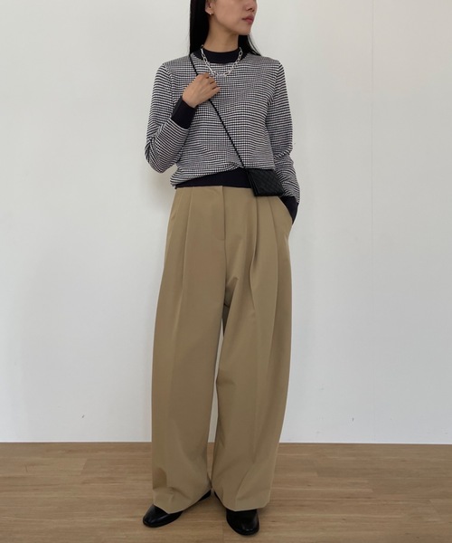 Didot.showroom(ディドット ショールーム)の「ミクロダイア リンガー ニット(ニット/セーター・レディース・イエロー/グレー/チャコールグレー・FREE)」の7枚目の写真