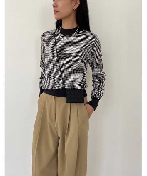 Didot.showroom(ディドット ショールーム)の「ミクロダイア リンガー ニット(ニット/セーター・レディース・イエロー/グレー/チャコールグレー・FREE)」の9枚目の写真