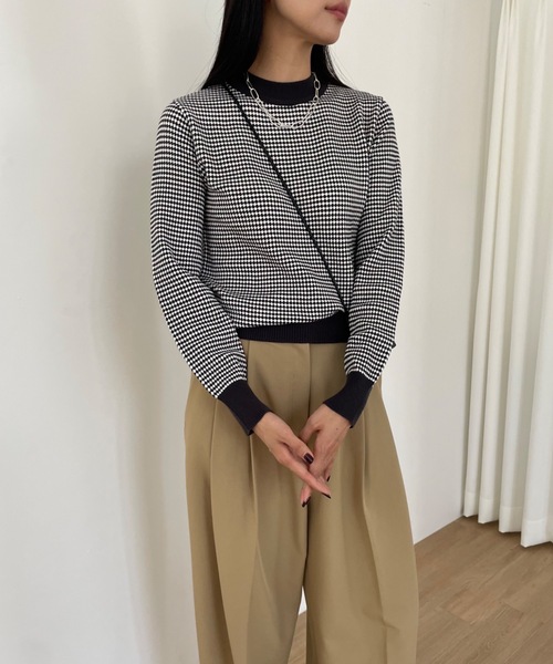 Didot.showroom(ディドット ショールーム)の「ミクロダイア リンガー ニット(ニット/セーター・レディース・イエロー/グレー/チャコールグレー・FREE)」の10枚目の写真