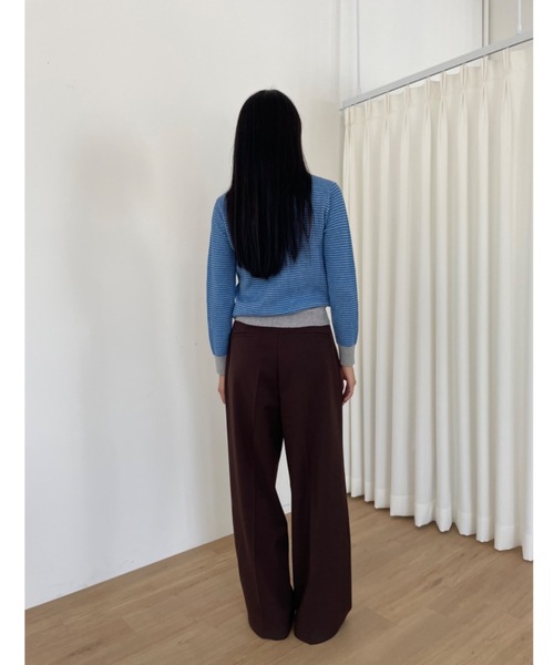 Didot.showroom(ディドット ショールーム)の「ミクロダイア リンガー ニット(ニット/セーター・レディース・イエロー/グレー/チャコールグレー・FREE)」の17枚目の写真