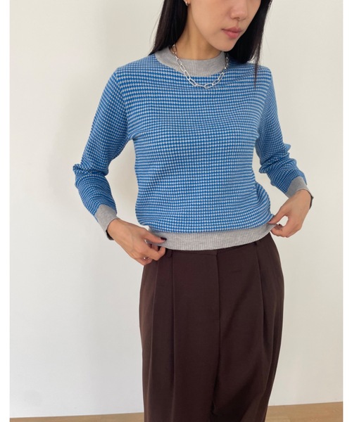 Didot.showroom(ディドット ショールーム)の「ミクロダイア リンガー ニット(ニット/セーター・レディース・イエロー/グレー/チャコールグレー・FREE)」の11枚目の写真