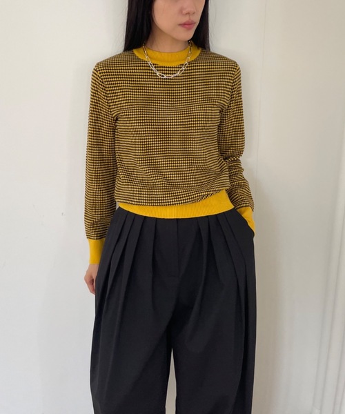 Didot.showroom(ディドット ショールーム)の「ミクロダイア リンガー ニット(ニット/セーター・レディース・イエロー/グレー/チャコールグレー・FREE)」の19枚目の写真