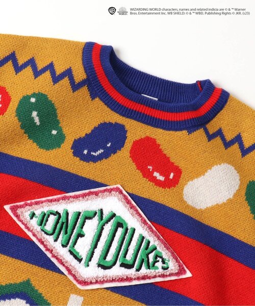BREEZE（ブリーズ）の「【ハリー・ポッター】HONEY DUKES総柄ニット（ニット/セーター・キッズ・イエロー/サックスブルー・140/90/100/120）」の9枚目の写真