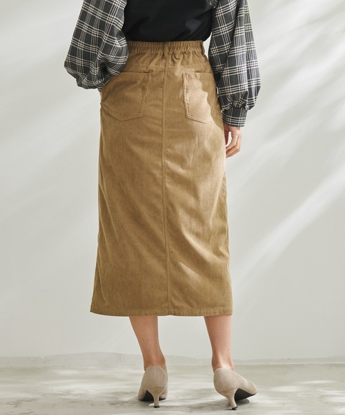 Arnold Palmer（アーノルドパーマー）の「コーデュロイ タックスカート（スカート・レディース・アイボリー/チャコールグレー/ライトベージュ・S/L/M）」の10枚目の写真