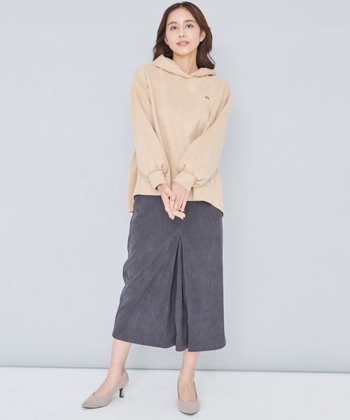 Arnold Palmer（アーノルドパーマー）の「コーデュロイ タックスカート（スカート・レディース・アイボリー/チャコールグレー/ライトベージュ・S/L/M）」の14枚目の写真