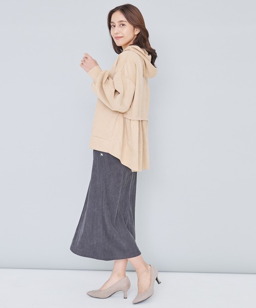 Arnold Palmer（アーノルドパーマー）の「コーデュロイ タックスカート（スカート・レディース・アイボリー/チャコールグレー/ライトベージュ・S/L/M）」の15枚目の写真