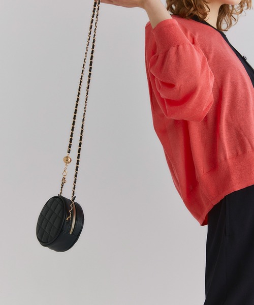 NOISE MAKER（ノイズメーカー）の「キルティングラウンドミニチェーンショルダー（ショルダーバッグ・レディース・ブラック・FREE）」の4枚目の写真