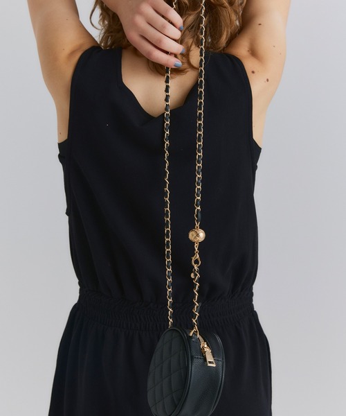 NOISE MAKER（ノイズメーカー）の「キルティングラウンドミニチェーンショルダー（ショルダーバッグ・レディース・ブラック・FREE）」の3枚目の写真