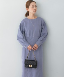 URBAN RESEARCH ROSSO WOMEN（アーバンリサーチ　ロッソ）の「ハイウエスト切替スエードストレートワンピース（ワンピース・レディース）」