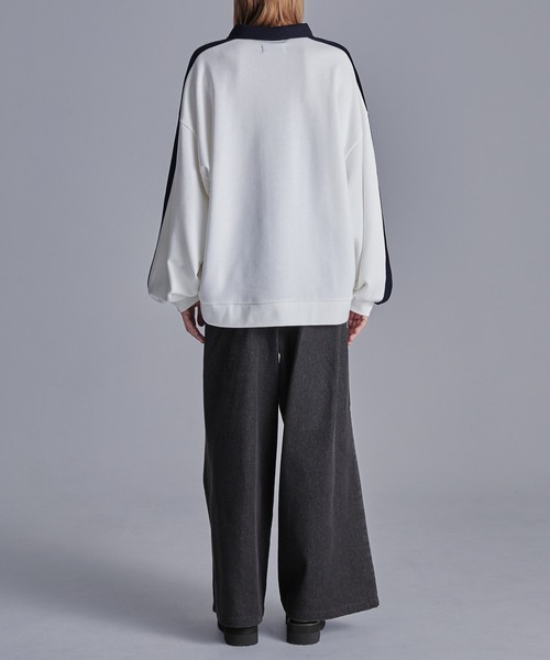 ルーズ ハーフジップサイドラインスウェット（スウェット）｜Loose/ルース（ルース）