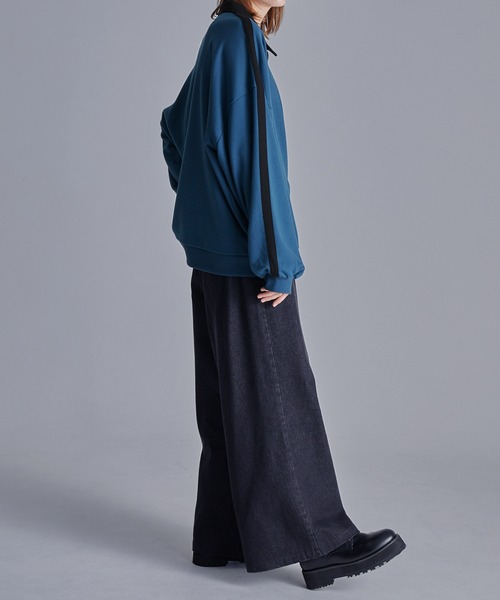 ルーズ ハーフジップサイドラインスウェット（スウェット）｜Loose/ルース（ルース）