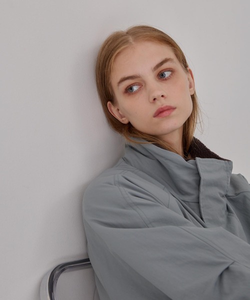 EMMA CLOTHES(エマクローズ)の「リバーシブル ナイロン×フリース オーバートラックブルゾン(ブルゾン・メンズ・ブラック/アイボリー系/グレー系/ブルー系/グレー/チャコール/グレイッシュベージュ/グレイッシュブルー・L/M)」の11枚目の写真