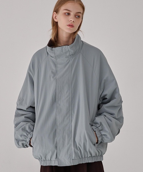 EMMA CLOTHES(エマクローズ)の「リバーシブル ナイロン×フリース オーバートラックブルゾン(ブルゾン・メンズ・ブラック/アイボリー系/グレー系/ブルー系/グレー/チャコール/グレイッシュベージュ/グレイッシュブルー・L/M)」の12枚目の写真