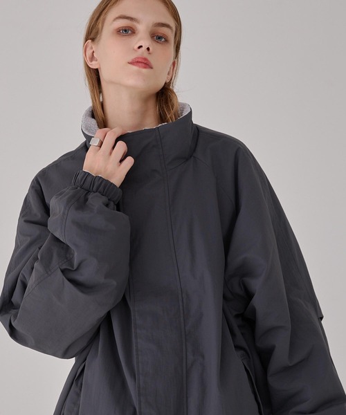 セール】リバーシブル ナイロン×フリース オーバートラックブルゾン