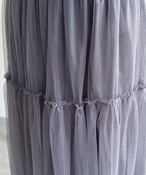 EPIMI E'PIMMY（エピミエピミー）の「チュールティアードスカート（スカート・レディース・アイボリー/ブラック/グレー・MEDIUM）」の10枚目の写真